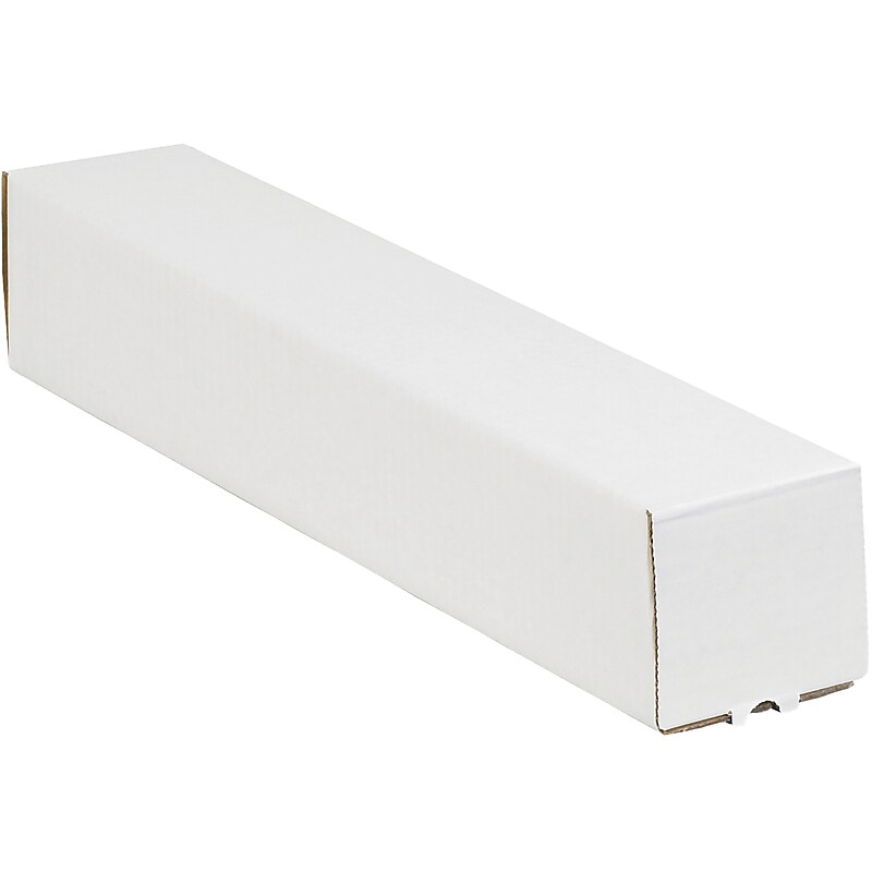 3" x 3" x 18" Corrugated Mailing Tube, White, 50/Bundle (M3318) image 1