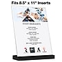 Global Printed Products Sign Holder, 8.5" x 11", Vertical, Table Top, Black/Clear Acrylic (SGNH-AB-8511-BK)~#|#~80DD35D3-194A-4711-A3A7E3FF8D7A8864_sc7