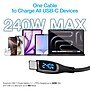 Naztech DigiWATT USB-C to USB-C Digital LED Cable, 12 ft., Black (16105)~#|#~80DD415A-1AEB-4190-880D09ABCBFEFA9B_sc7