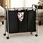 Household Essentials Rolling Triple Laundry Sorter with Removable Polyester Bags, Black (HH7044)~#|#~80DD75F3-823A-4EB4-9D5B060459885B64_sc7