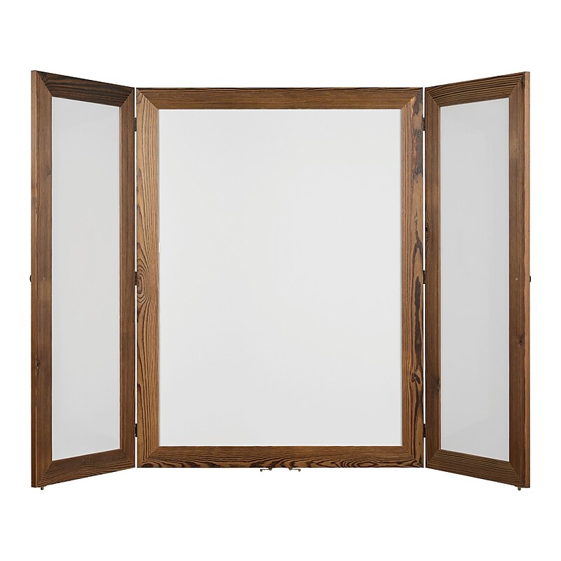 Excello Global Products Double Sided Magnetic Steel Dry-Erase Whiteboard, Wood Frame, 5' x 3' (EGP-HD-0530-BN) image 1