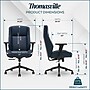 Thomasville Furniture Darius Ergonomic Bonded Leather Swivel Executive Chair, Navy (51490-NVY)~#|#~80E27E5F-6B0B-4B1A-92BF5E5E6922B763_sc7