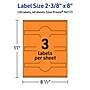 Avery Decorative Edge Multipurpose Labels, 2-3/8" x 8", Bright Orange, 120/Pack (94117)~#|#~80E344BB-9018-4967-B4EA6CB2D8D49672_sc7