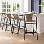 Flash Furniture Lila Indoor-Outdoor PE Rattan Restaurant Barstool, Medium Brown, 4/Pack (4SDA632032RDKBN)~#|#~80E60AD6-076A-480F-A4A165787EB9FD6A_sc7