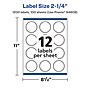 Avery Laser/Inkjet Starburst Waterproof Multipurpose Labels, 2.25" Dia, White, 1200/Box (94608)~#|#~80EB2A60-6B34-4ED6-A92CEF514E3286B7_sc7