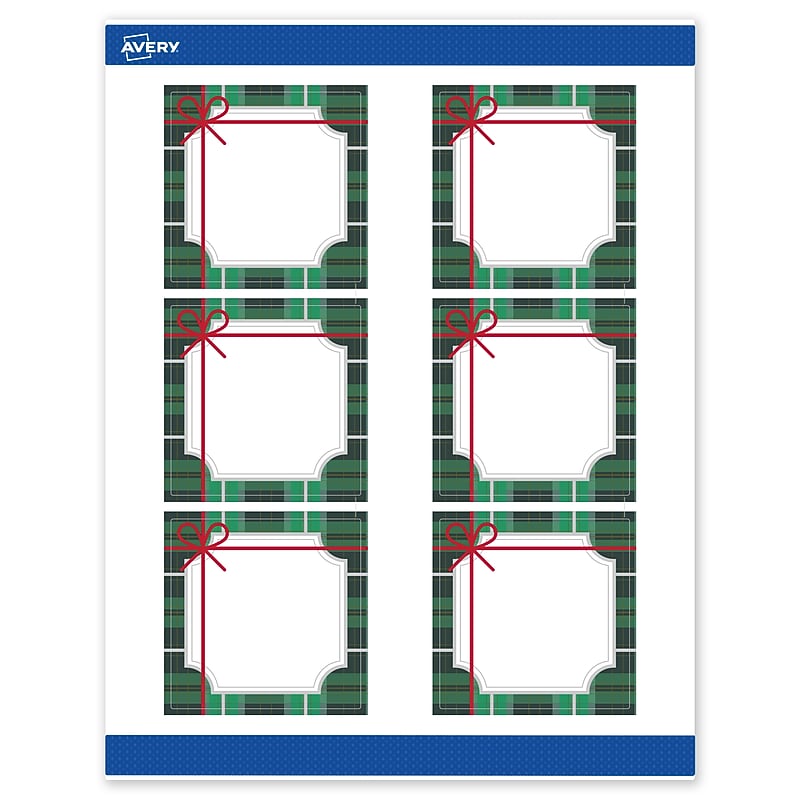 Avery Square Multipurpose Labels, 3" x 3", White, 60/Pack (19479370401) image 1