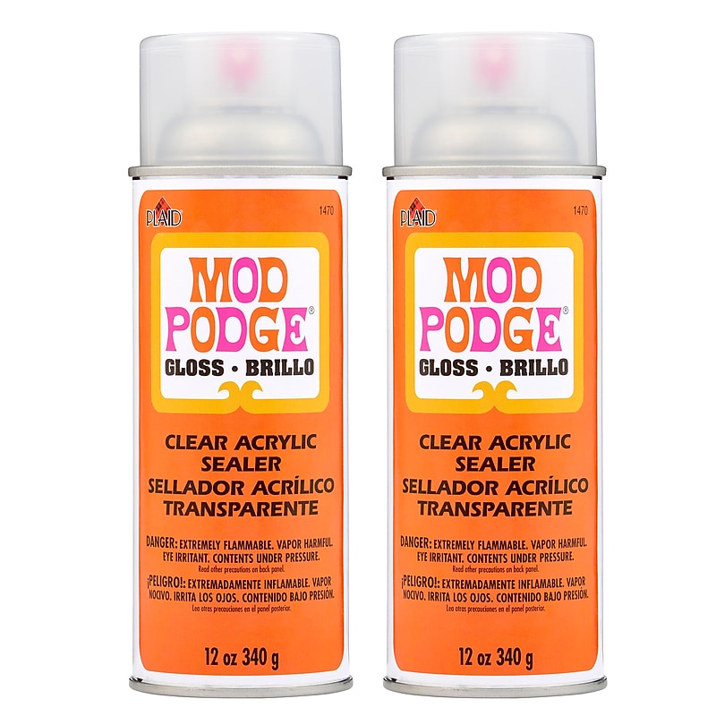Mod Podge Acrylic Aerosol Sealer, 12oz., Gloss, 2/Packs (MOD1470-2) image 1