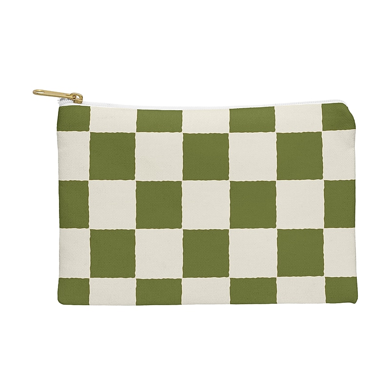 DENY Designs Desert Checker 8.5" Polyester Travel Pouch, Water Resistant, Multicolored (88014-WPOFSM) image 1