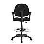 Boss Ergonomic Works Armless Drafting Stool with Backrest and Footrest, Tweed Fabric, Black (B1617-BK)~#|#~80F5106F-C799-4895-AFF65C7AF0F21B6C_sc7