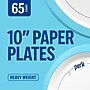 Perk™ 10" Heavy Duty Paper Plate, White/Blue, 65/Pack (53206)~#|#~80F593EB-4947-4B0B-9E481B3BB0145784_sc7