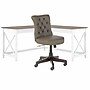 Bush Furniture Key West 60" L-Shaped Desk with Mid-Back Tufted Office Chair, Shiplap Gray/Pure White (KWS045G2W)~#|#~80F65263-E469-446B-85427A862CA78837_sc7