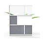 Luxor Workflow Series 6-Panel Modular Room Divider System Add-On Wall with Whiteboard, 70"H x 53"W, Gray/Silver~#|#~80F938B3-F2CE-4FD0-8473A1ECBD79BEDF_sc7