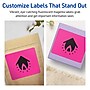 Avery Laser/Inkjet Rectangle Multipurpose Labels, 3-1/3" x 4", Neon Magenta, 60/Pack (94215)~#|#~80FAFEA2-B6FE-46A2-B6D7CB3D83D39A40_sc7