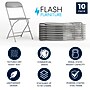 Flash Furniture HERCULES Plastic Folding Chair, Gray, 10/Pack (10LEL3GREY)~#|#~80FC93B3-9E17-4D81-892D15459474640C_sc7