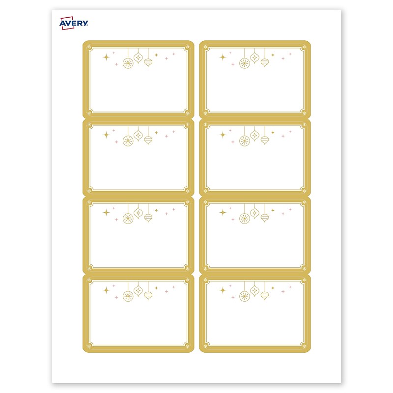 Avery Rectangle Multipurpose Labels, 2-1/3" x 3-3/8", White, 80/Pack (19479370532) image 1
