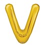Party City (Air-Filled) 16" "V" Foil Balloon, Gold, 2/Pack (AM60050235-19)~#|#~80FDD325-7304-4A51-A432B54B8544A91F_sc7