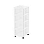 Iris 4-Drawer Storage Cart, White/Translucent White (585003)~#|#~81033BDA-08AC-4F9C-A49A213CCCFC0532_sc7