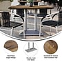 Flash Furniture TopGuard Rectangle Wood Restaurant Dining Table, 48" x 30", Natural/Silver Base (ST3048NATB002S)~#|#~8104753A-CB12-42FB-8C20A4FD102BFD68_sc7