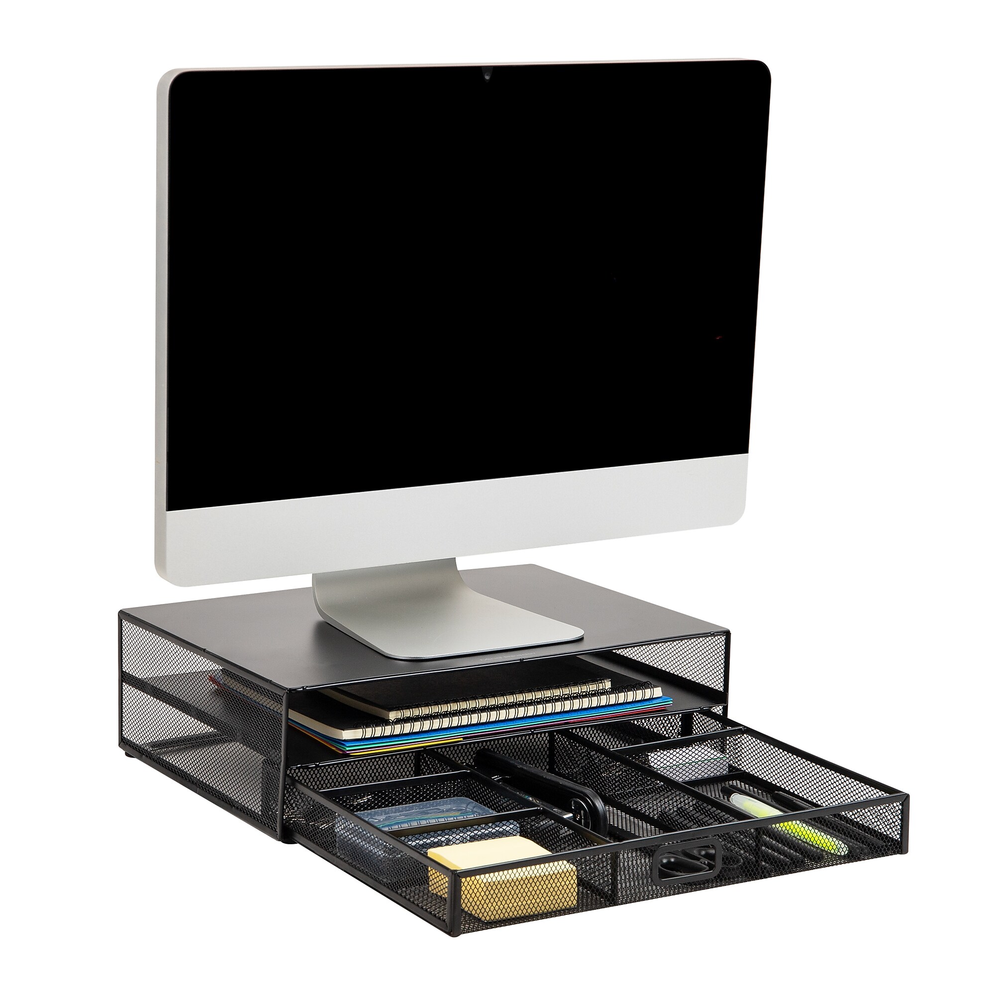 Mind Reader Monitor Stand with Office Supplies Included, Black (MONSET-BLK) Sansujyuku sansujyuku.com