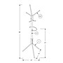Monarch Specialties Inc. Coat Tree, White, Metal (I 2164)~#|#~810EB28B-7D8B-43DB-8C79B0F13B853647_sc7