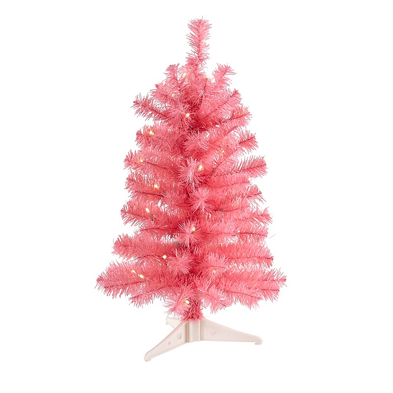 Nearly Natural Pink Artificial Christmas Tree, 2' (T1697) image 1