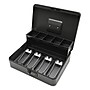 Excello Brands Steel Cash Box with Combination Lock, 10 Compartments, Black (CHBX-6213-CB)~#|#~8115F2C9-982F-4EA9-90BE2600705F066C_sc7
