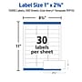 Avery Easy Peel Laser Address Labels, 1" x 2.63", White, 15,000 Labels/Carton (95915)~#|#~811AC3AC-B81A-41C2-A0C267178D437661_sc7
