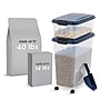Iris 60 Quart Storage Container with Lid, Plastic, Black (301152)~#|#~811B6F4D-8324-4628-8DF72853C6AED1EA_sc7