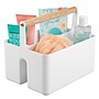 mDesign 2-Compartment Plastic Desk Organizer, White/Natural (25718RW)~#|#~812C62DF-9001-44E3-BC56457E61069ED8_sc7