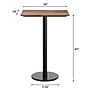 Flash Furniture TopGuard Rectangle Wood Dining Table with Round Base, 30" x 24", Natural/Black Base (ST2430NATTR18B)~#|#~812ED18D-412F-440A-995DF95615D98031_sc7