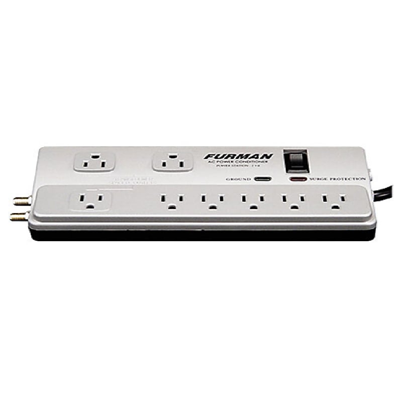 Furman 8-Outlet Surge Protector, 6', 1800 Joules, White (PST-2+6) image 1
