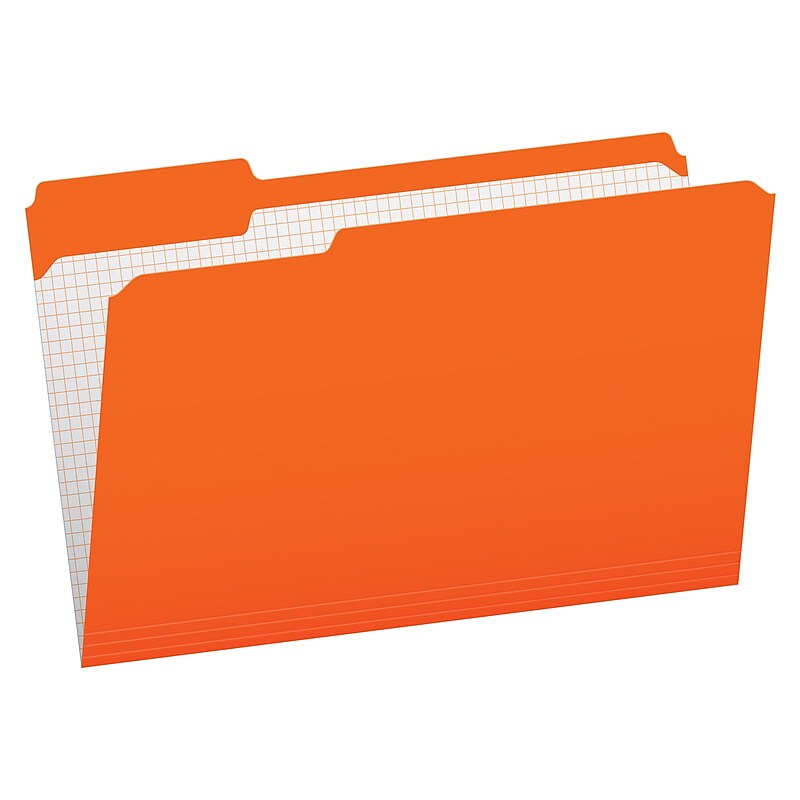Pendaflex File Folder, 1-Tab, Assorted, Legal Size, Orange, 100/Box (R153 1/3 ORA) image 1