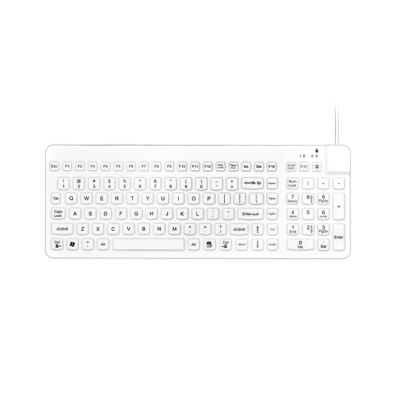 Man & Machine Really Cool Wired Ergonomic Waterproof Keyboard, White (RCLP/B5) image 1