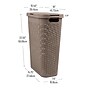 Mind Reader 10.57-Gallon Laundry Hamper with Lid, Plastic, Tan (40HAMP-BRNM)~#|#~81368BCD-3582-4DA3-BD1A2C945091E9CF_sc7