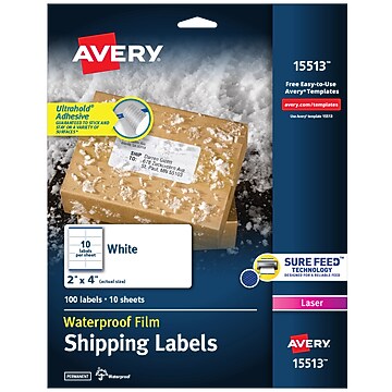 Avery Waterproof Film Laser Address Labels, 1