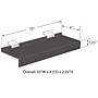 Azar Displays Deluxe Acrylic Shoe Shelf for Slatwall, 10"W x 1.25"H x 4"D, Smoke Grey, 10-Pack (556002-SMK-10PK)~#|#~813DB40A-B4A6-4A05-BBC40EF88DDC1548_sc7