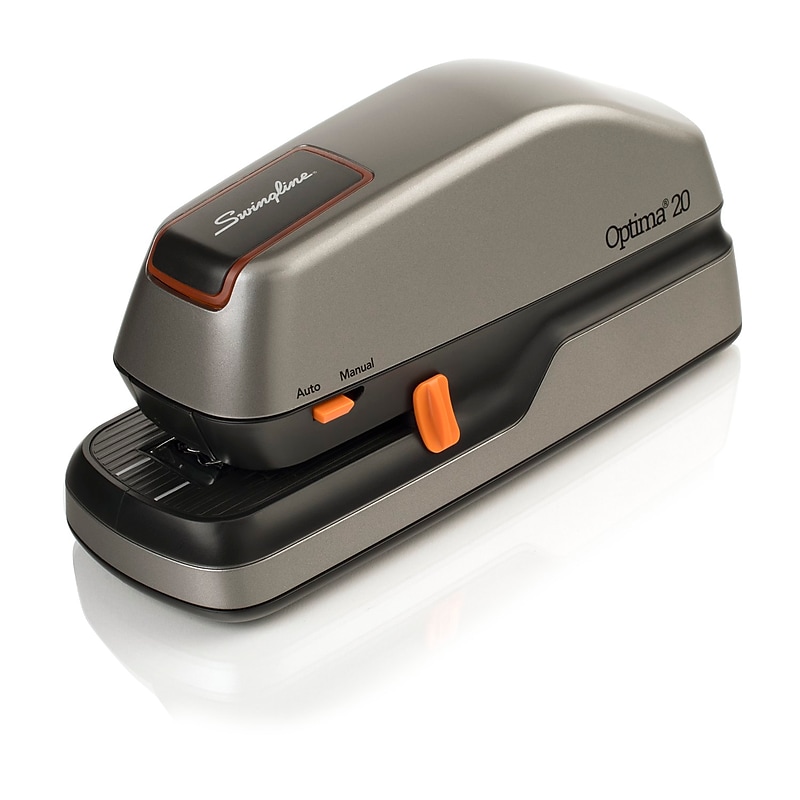 Swingline Optima 20 Electric Desktop Stapler, 20-Sheet Capacity, Gray/Silver (48208) image 1