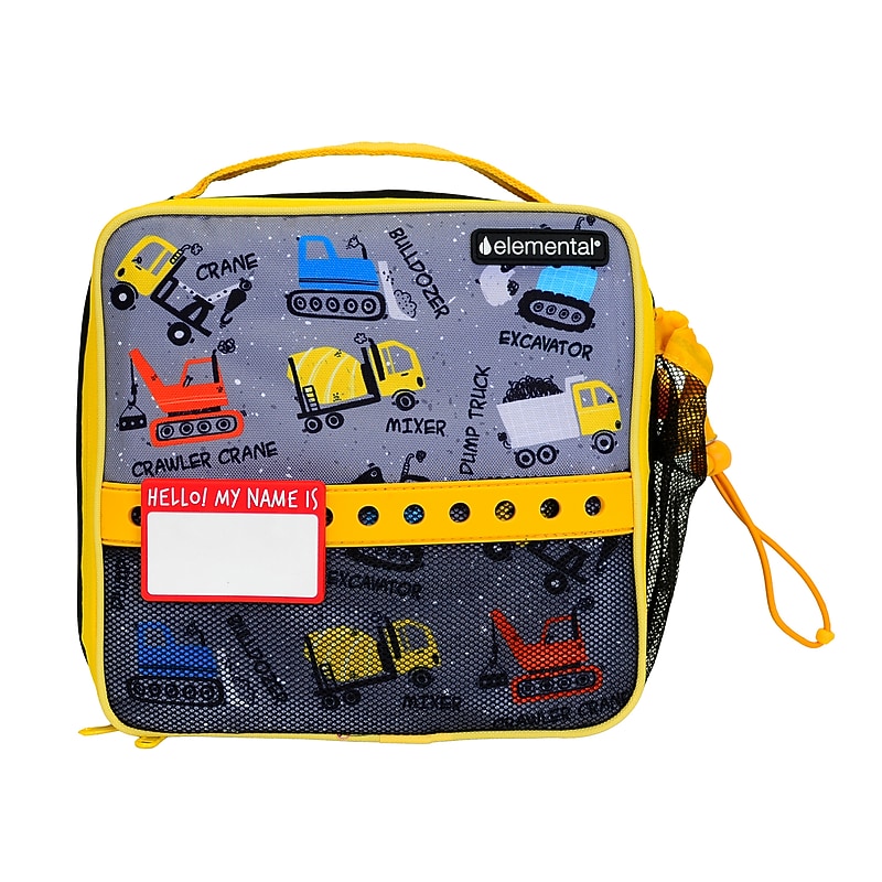 Elemental Chomper Kids Insulated Lunch Bag, 4-Compartment, Construction (EMLELBAG1CNC) image 1