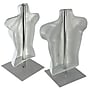 Azar Male & Female White Plastic Bust, Torso Mannequin, 12" Square Metal Base, 2/Pack (900927-WHT)~#|#~814B0014-9BC1-48BA-8F95939ACBA925D7_sc7