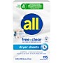 all free clear Dryer Sheets, Unscented, 195 Sheets/Box (20072613473629)~#|#~815287A7-9D22-49C7-A007A1ABFB603CD5_sc7