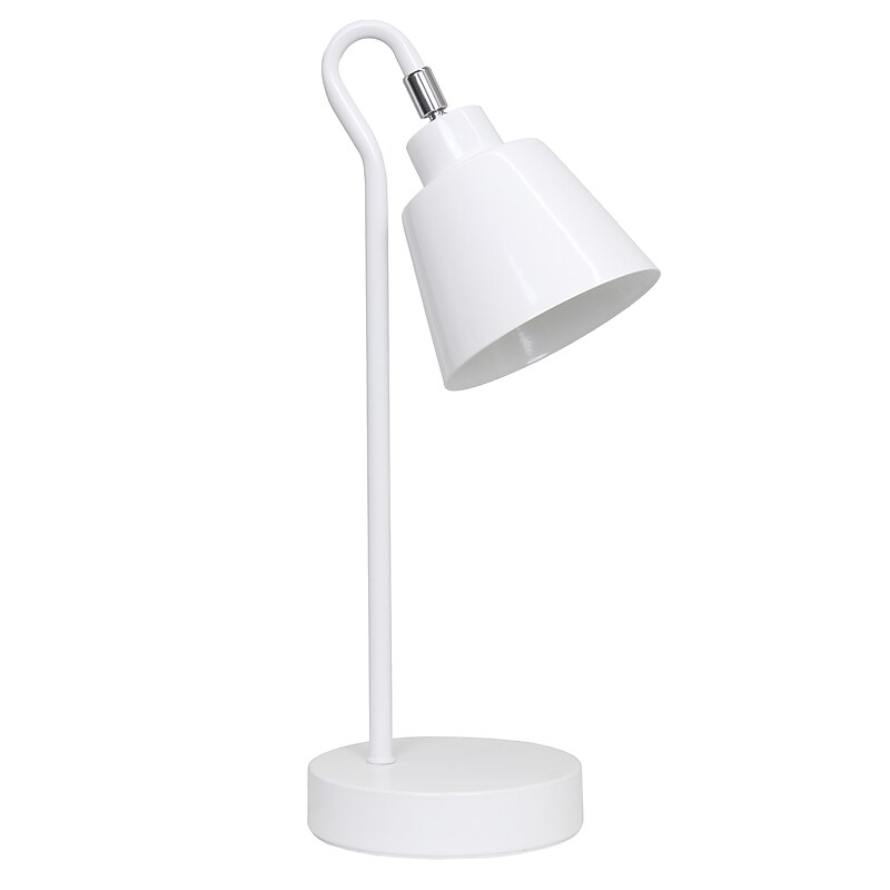 Simple Designs Sleek Essentials LED Desk Lamp, 16", White (LD1079-WHT) image 1