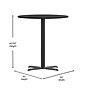 Flash Furniture 30'' Round Laminate Table Top with 22'' x 22'' Bar-Height Table Base, Black (XURD30BKT2222B)~#|#~81552C95-7455-4292-8DA5BD287A1600A8_sc7