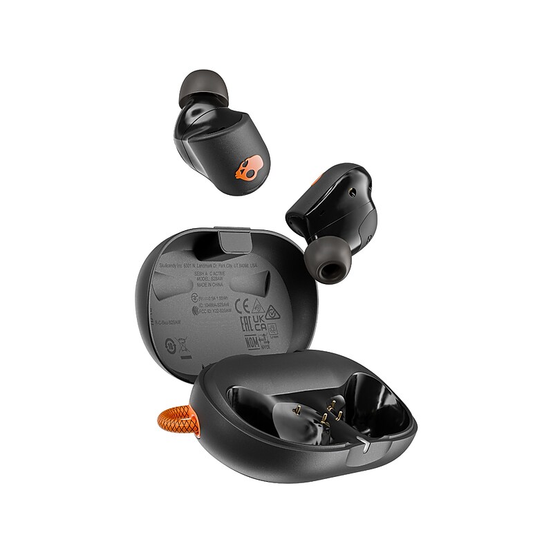 Skullcandy Sesh ANC Active Wireless Active Noise Canceling Earbuds, Bluetooth, Black/Orange (S2SAW-S749) image 1