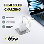 Overtime W27 65W USB-C Fast Wall Charger for Laptops and Phones with GaN 3 Technology, White (OCW27WH)~#|#~81575009-B9D7-4E39-A0DA77719283CFEA_sc7