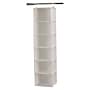 Household Essentials 6‑Shelf Hanging Closet Organizer in Canvas with Plastic Shelving and Dual Wire Hooks, Cream (HH311312)~#|#~815A0F5E-C754-417A-8FC1C7B13BBDF7AD_sc7
