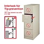 Staples Commercial 4-Drawer Vertical File Cabinet, Locking, Letter, Putty/Beige, 25"D (25162D)~#|#~815A35AE-3FD0-4763-979E826E54B17CD7_sc7