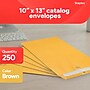 Staples Clasp & Moistenable Glue Kraft Catalog Envelopes, 10"L x 13"H, Brown, 250/Box (487494/17243)~#|#~815A8A70-058D-4331-8083B3AD5F9617B9_sc7