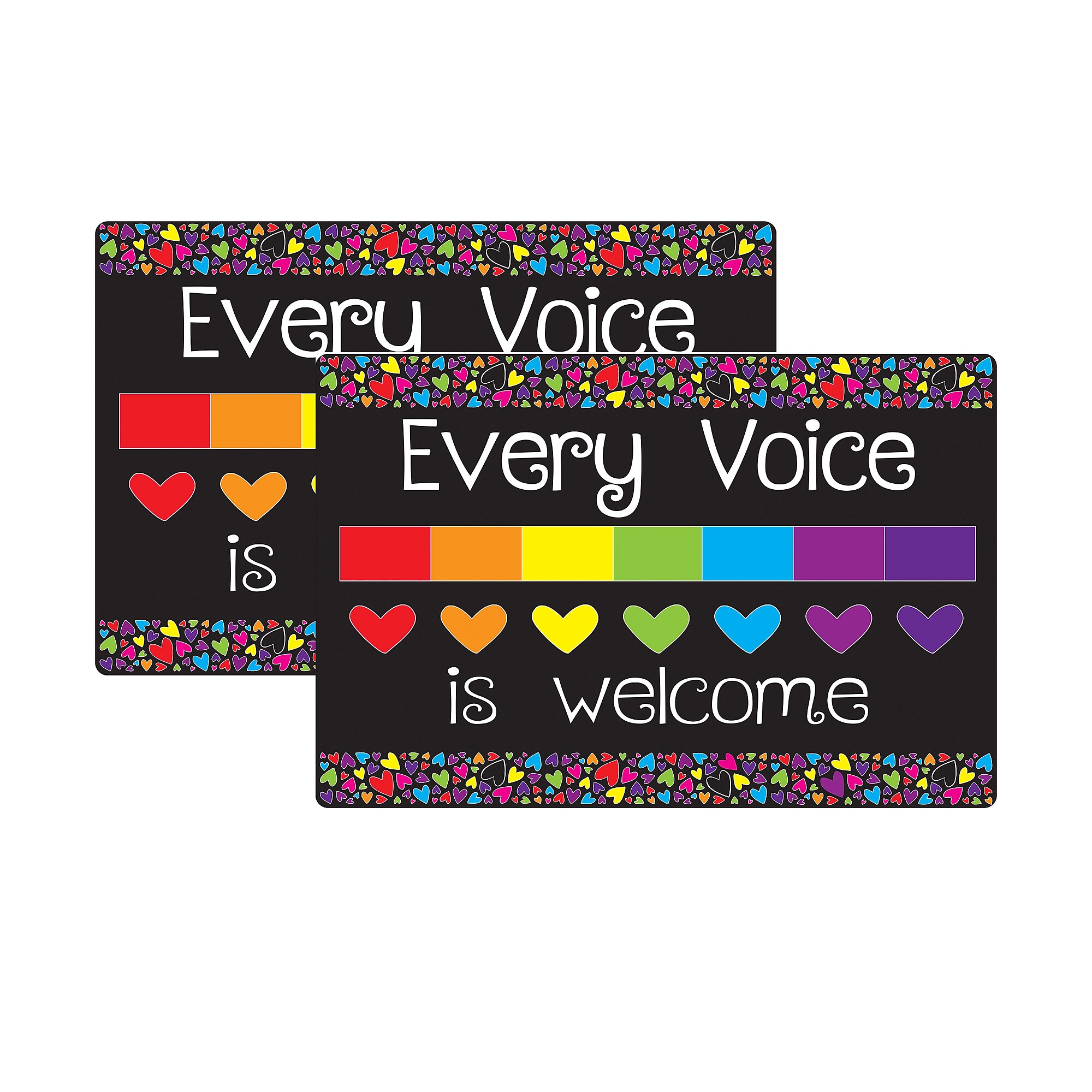 Ashley Smart Poly Commercial Floor Mat, 15.5″ x 23.5″, Every Voice Welcome Here, 2/Bundle (ASH91500-2) Sansujyuku sansujyuku.com