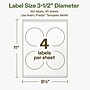 Avery Hemp Round Laser/Inkjet Multipurpose Labels, 3-1/2" Dia, Off-White (160/Box)~#|#~815CA743-AAA1-4ECB-AA29DC1A08DE74F7_sc7
