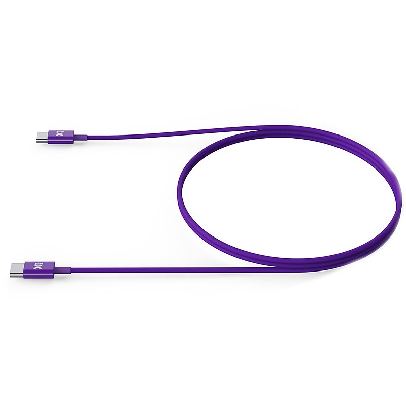 espresso Displays 3' USB-C to USB-C Monitor Cable, Male to Male, Purple (900-00031) image 1